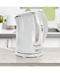 MegaChef 1.7 Quart Plastic Electric Tea Kettle- White