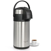 MegaChef 3 Quart Stainless Steel Vacuum Body Pump Cap Air Pot