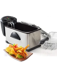 MegaChef Quart Stainless Steel Electric Deep Fryer with Timer