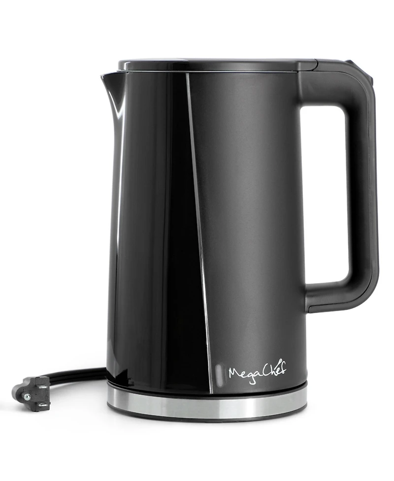 MegaChef 1.7 Quart Double Wall Stainless Steel Electric Tea Kettle