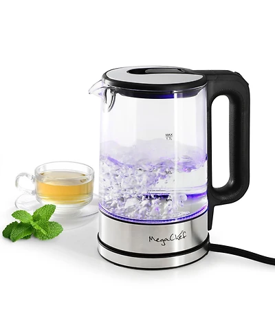 MegaChef 1.7 Quart Glass Electric Tea Kettle