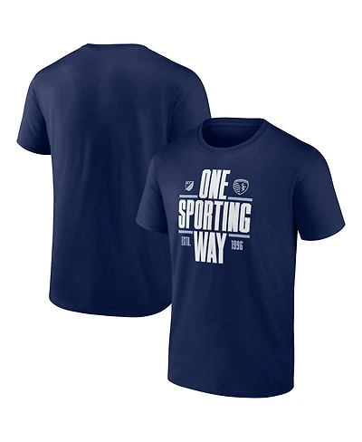 Fanatics Men's Navy Sporting Kansas City Fundamentals T-Shirt