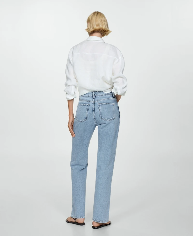 Mango Women's Matilda Medium-Rise Straight-Fit Jeans