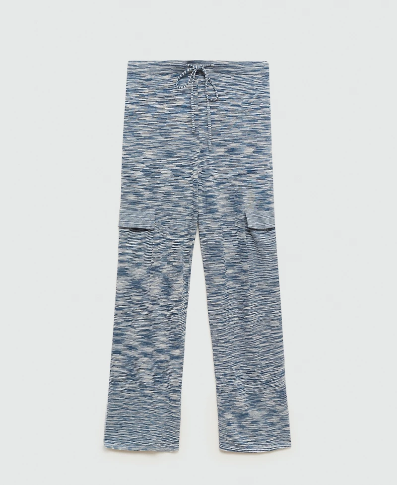 Mango Women's Cargo Pockets Knitted Pants