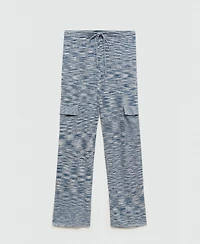 Mango Women's Cargo Pockets Knitted Pants