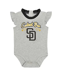 Outerstuff Baby Fanatics Brown/Gray San Diego Padres Two-Pack Fan Bodysuit Set