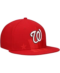 New Era Men's Red Washington Nationals Shadow Logo 59FIFTY Fitted Hat
