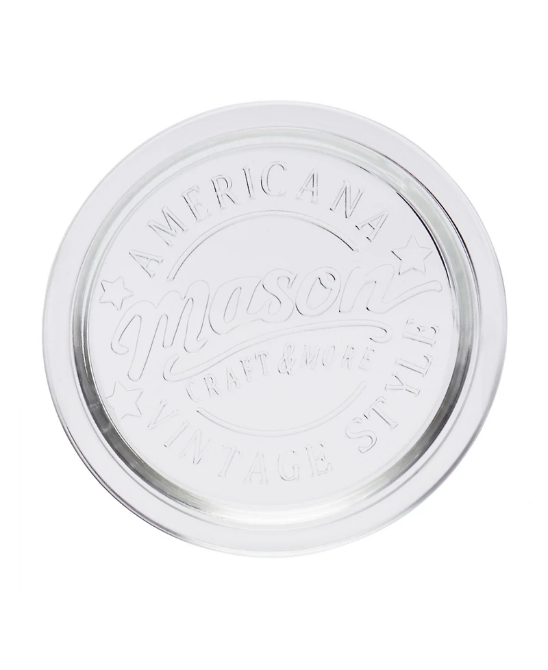 Mason Craft & More 7 Piece Glass Coaster Set with Holder