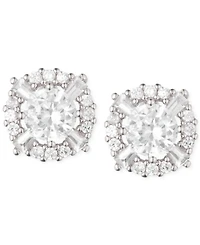 Anne Klein Elevated Crystal Round Stud Earrings