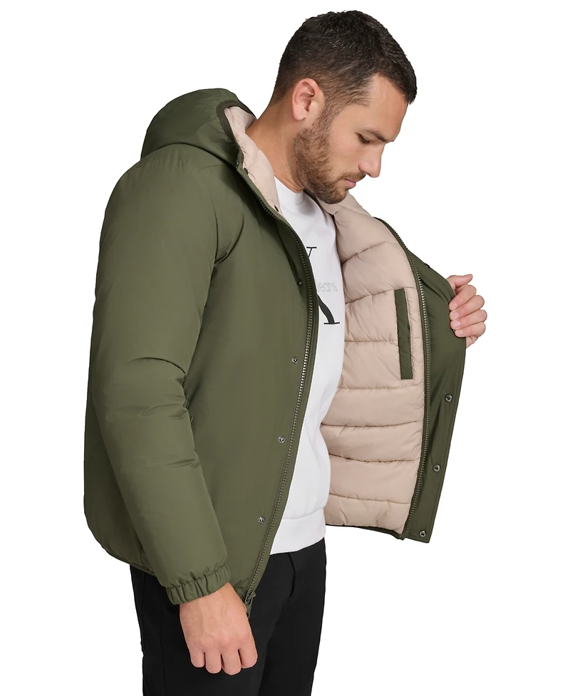 Calvin Klein Men's Ripstop Hooded Puffer Jacket