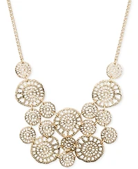 lonna & lilly Gold-Tone Textured Disc Drama Necklace