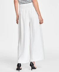 Vince Camuto Women's Smocked-Waist Wide-Leg Pull-On Pants