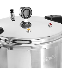 MegaChef 24 Quart Large Capacity Aluminum Stovetop Pressure Cooker/Canner for Induction and Gas Stove-Tops