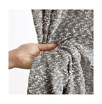 Hlc.me Easton Jacquard Slub Texture - Privacy Curtains with Back Tab Rod Pocket Lightweight Window Curtains Panels