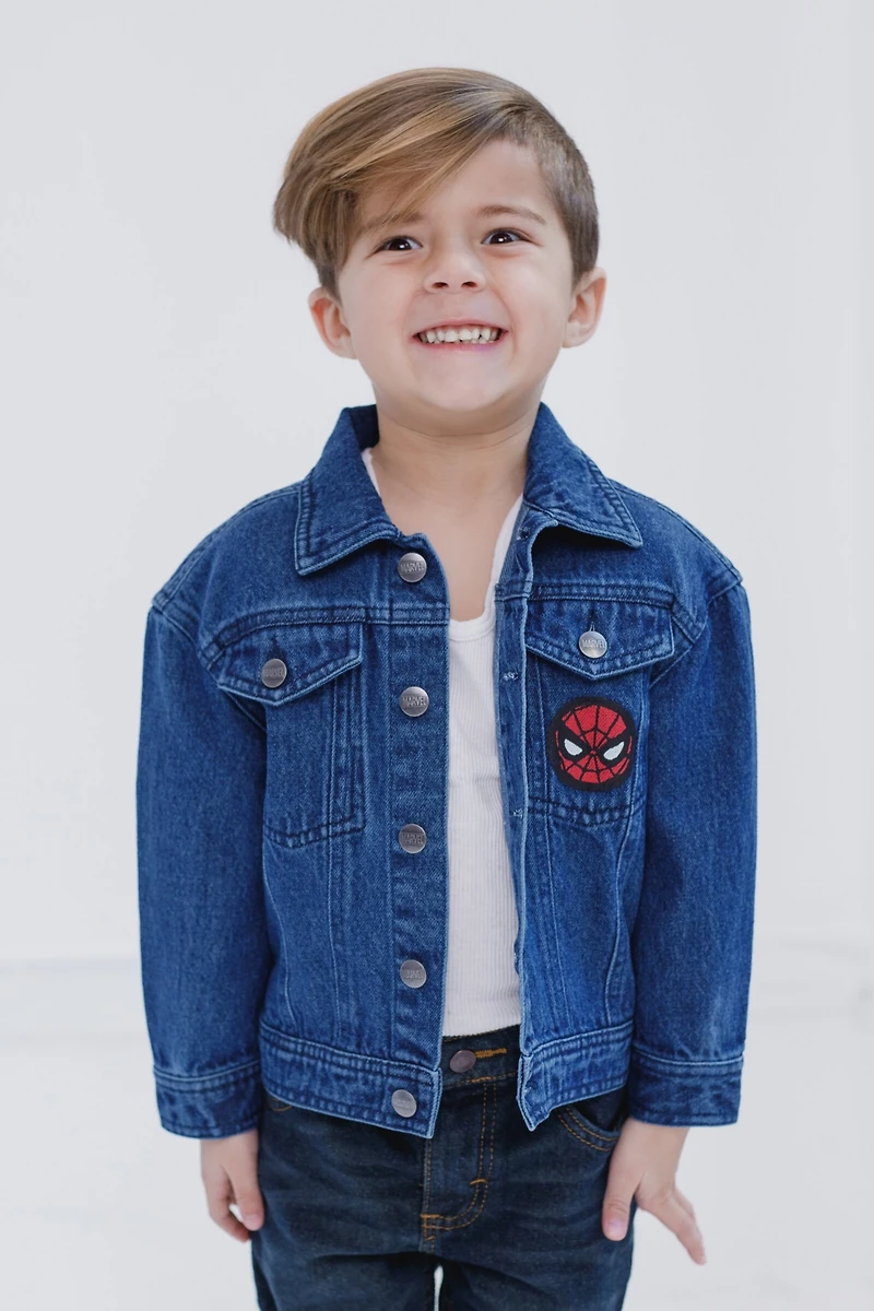 Avengers Toddler Boys Marvel Spider-Man Denim Jacket to