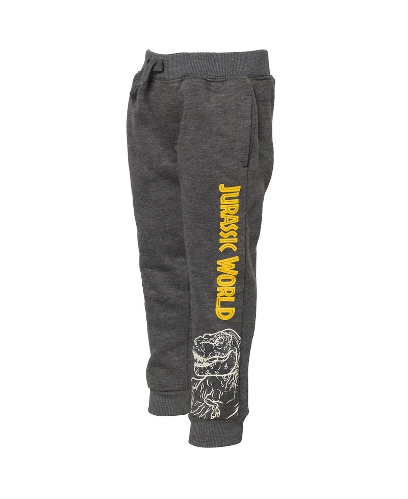 Jurassic Park Toddler Boys Jurassic World Jurassic World Dinosaur T-Rex Fleece Pullover Hoodie and Pants Outfit Set