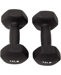 BalanceFrom Fitness 5, 8, and 12 Pound Neoprene Coated Dumbbell Set with Stand