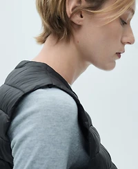 Mango Women's Quilted Vest Jacket