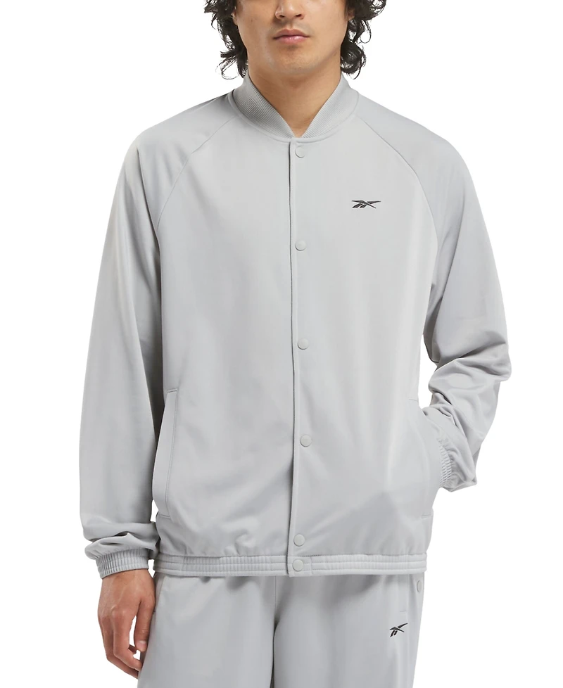 Reebok Men's Regular-Fit Snap-Front Basketball Jacket