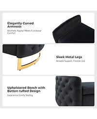 Hulala Home Robert Upholstered Flip Top Storage Bench with