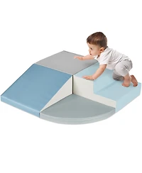 Best Choice Products 4-Piece Kids Climb & Crawl Soft Foam Block Playset Structures for Child Development