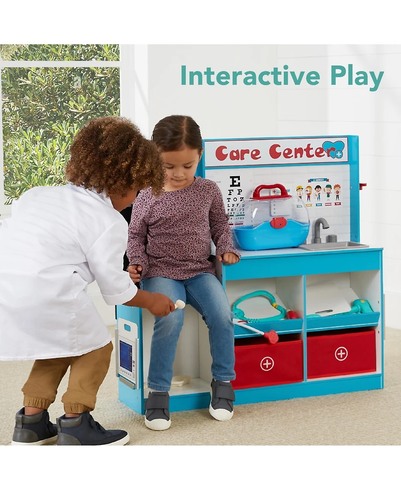 Best Choice Products Pretend Play Doctor's Office, Wooden Toy Set for Kids w/ Carrying Case, Accessories Included