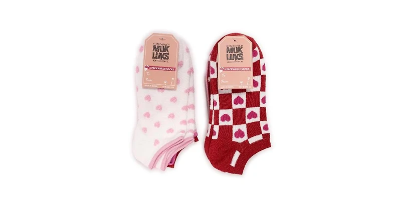 Muk Luks Women's Set of 10 Valentine's Day Socks
