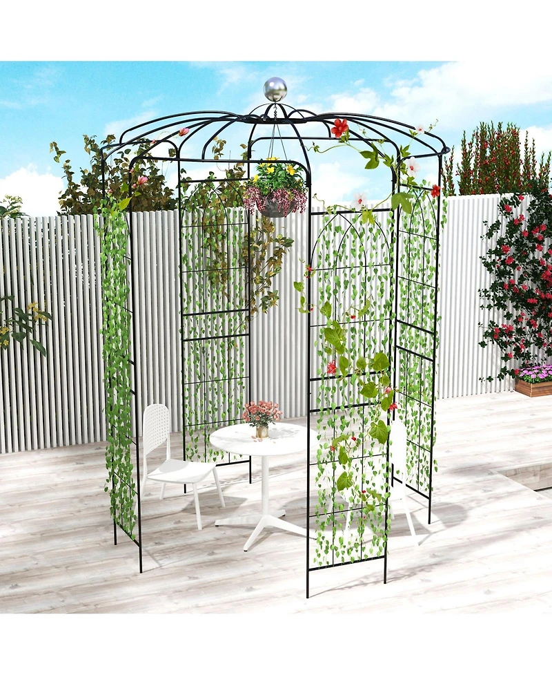 Skonyon Birdcage Shape Gazebo for Climbing Plants and Wedding Ceremony Decoration