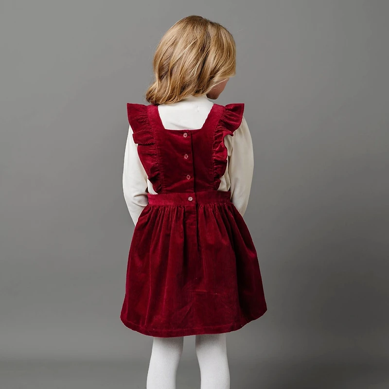 Hope & Henry Toddler Girls Organic Corduroy Ruffle Jumper