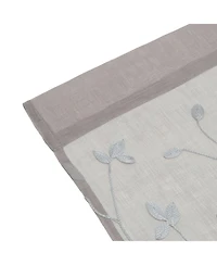 Chanasya Premium Embroidered Vine Curtains - Sheer for Living Room, Bedroom, Kitchen 52" x 63" White, 2 Panels