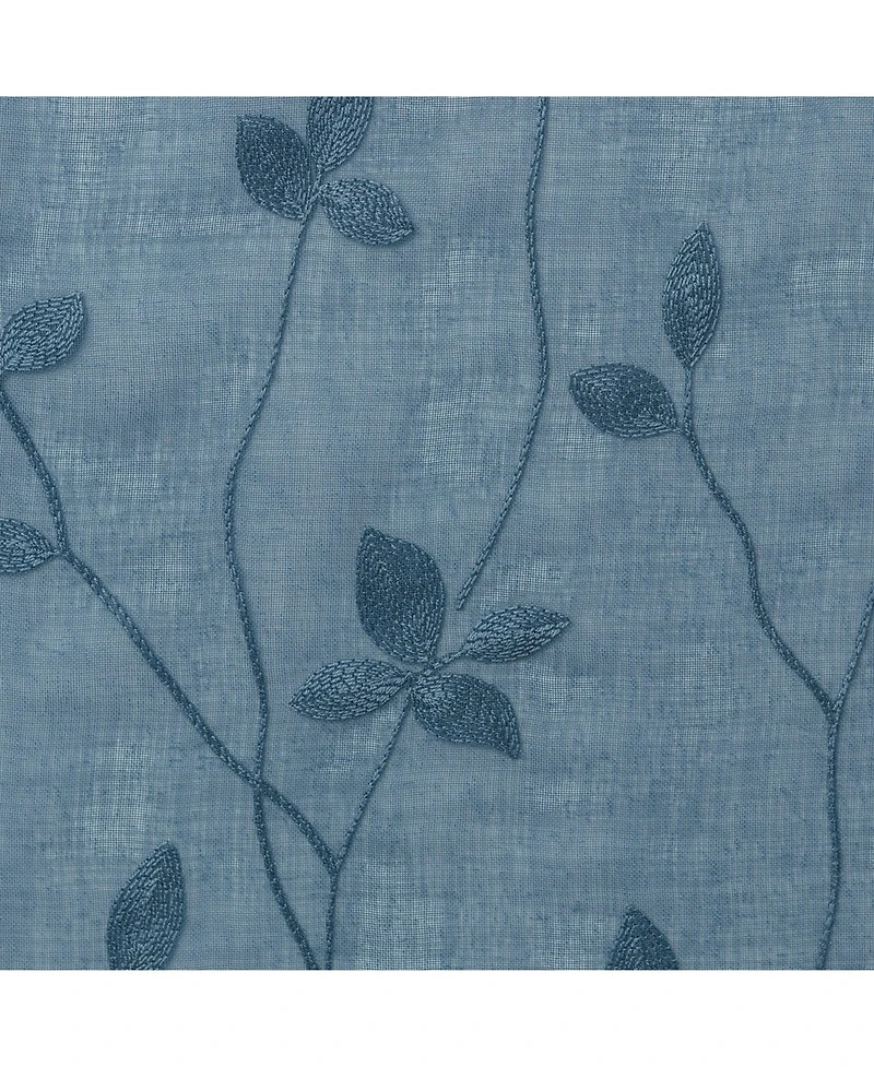 Chanasya Premium Embroidered Vine Curtains - Sheer for Living Room, Bedroom, Kitchen 52" x 96" White, 2 Panels