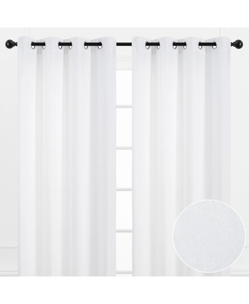 Chanasya Premium Beige Silky Velvet Textured Sheer Curtains - Lightweight Curtain for Living Room Bedroom Windows