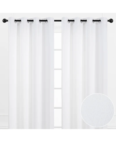 Chanasya Premium Beige Silky Velvet Textured Sheer Curtains - Lightweight Curtain for Living Room Bedroom Windows