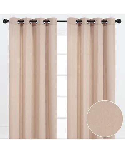 Chanasya Premium Beige Silky Velvet Textured Sheer Curtains - Lightweight Curtain for Living Room Bedroom Windows