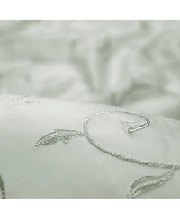 Chanasya Premium Embroidered Swirl Vine Curtains - Sheer Curtains for Living Room, Bedroom, Kitchen - 52" x 108" - Sage, 2 Panels