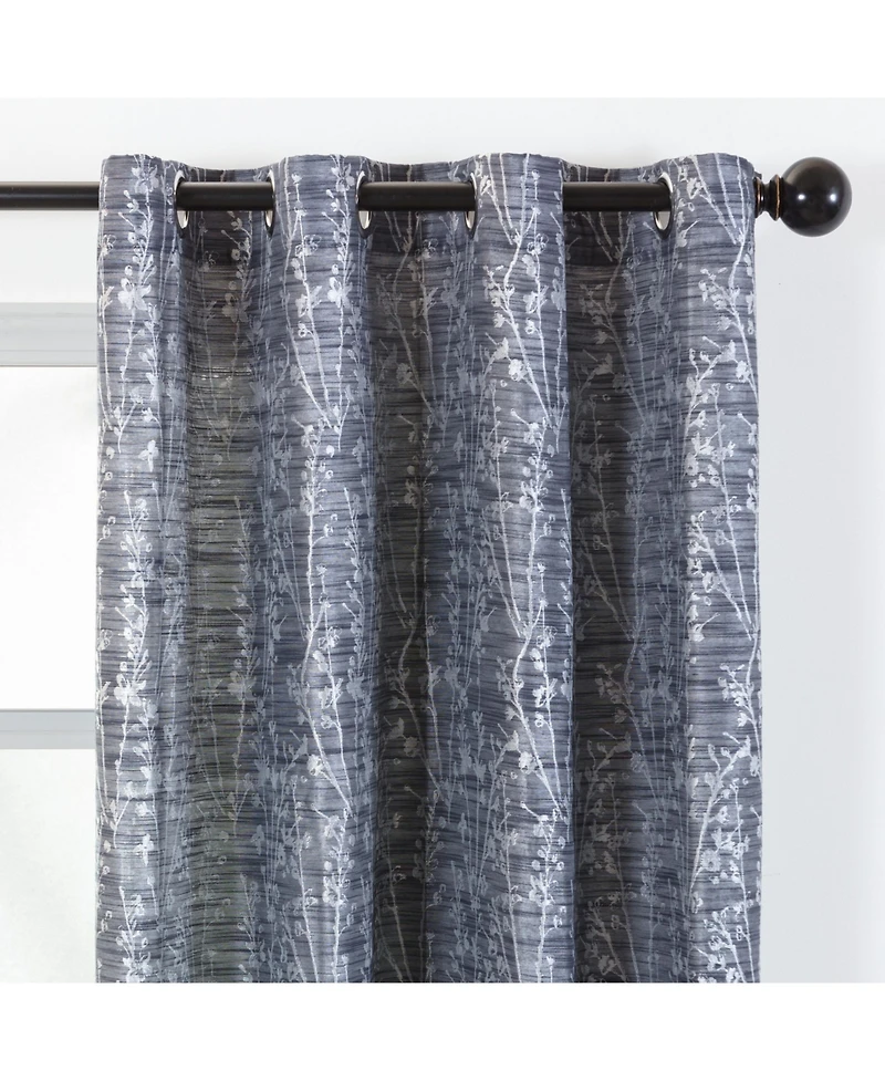 Chanasya Premium 2-Panel Floral Jacquard Textured Beige Curtains with Grommets for Windows Living Room Bedroom Office