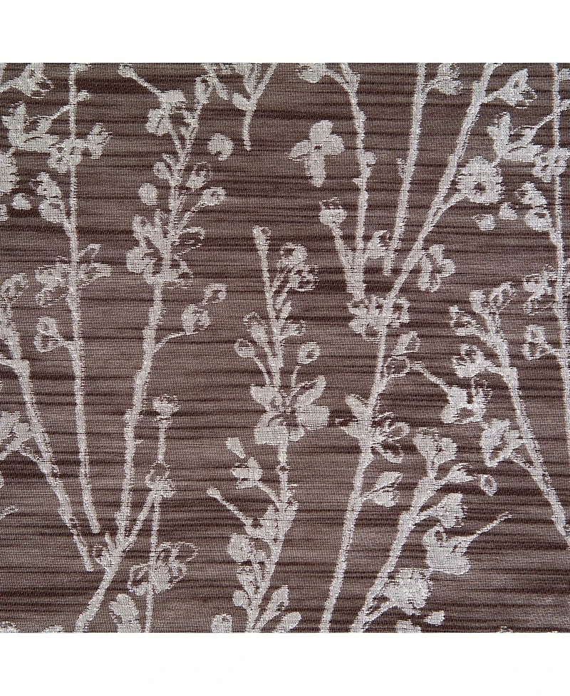 Chanasya Premium 2-Panel Floral Jacquard Textured Beige Curtains with Grommets for Windows Living Room Bedroom Office