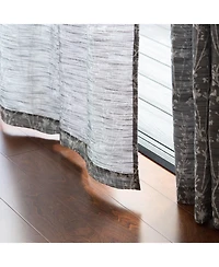Chanasya Premium 2-Panel Floral Jacquard Textured Beige Curtains with Grommets for Windows Living Room Bedroom Office