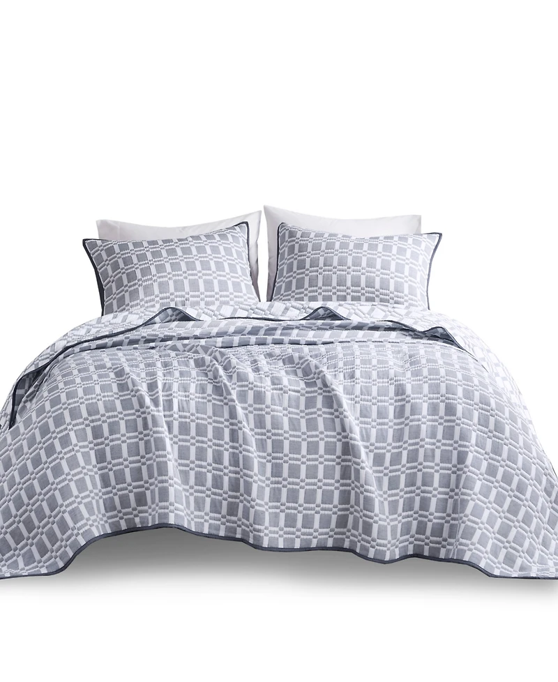 Madison Park Harlow Reversible Matelasse 3-Pc. Coverlet Set, King/California King