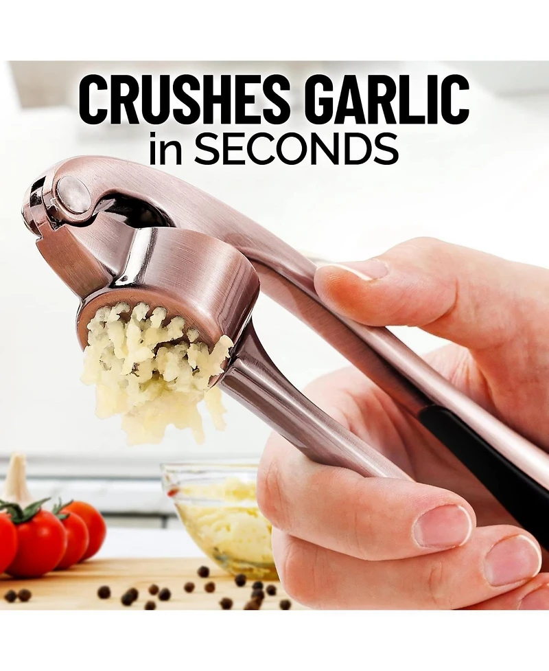 Premium Garlic Press - Durable Masher with Soft, Easy to Squeeze Handle