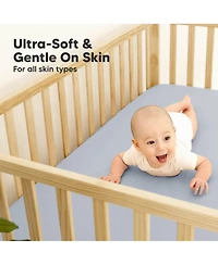 KeaBabies Waterproof Crib Sheets for Boys, Girls, 2pk Baby Fitted Sheet, Mattress Protector