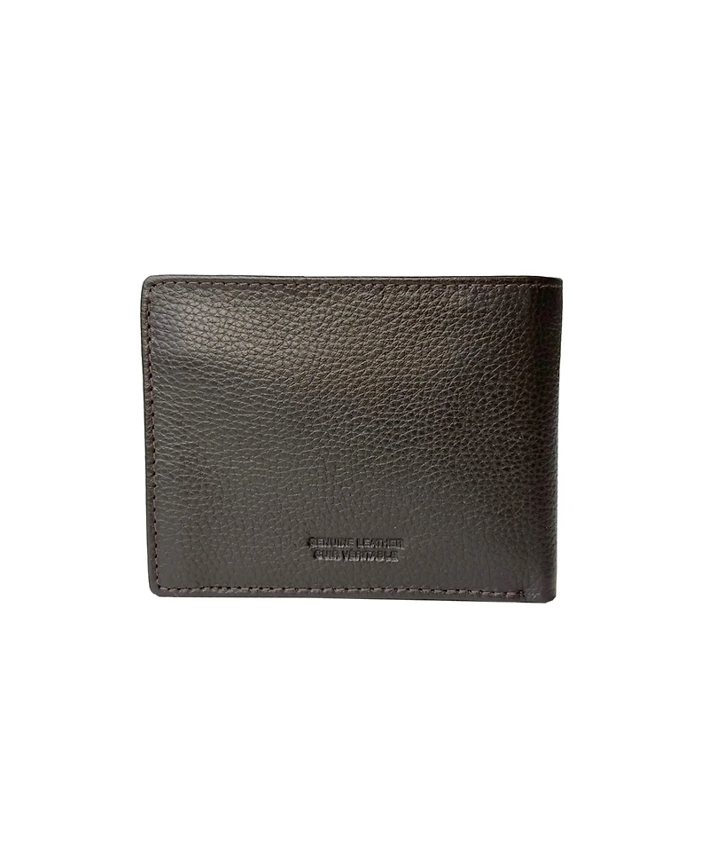 Club Rochelier Men's Slim Wallet with Zippered Pocket