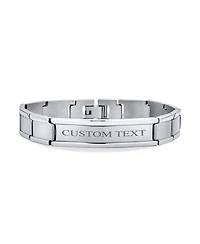 Bling Jewelry Stainless Steel Watchband Identification Id Bracelet Name Tag 8 Inch
