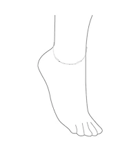 Bling Jewelry Simple 14K Gold Plated Silver Flat Bar Link Anklet Ankle Bracelet 9-10 Inch