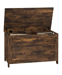 Homcom 29.9" Storage Chest w/ 2 Safety Hinges, Wooden Box,