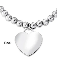 Bling Jewelry Blank Medical Alert Id Stretch Bracelet Heart Pink Cancer Ribbon Tag