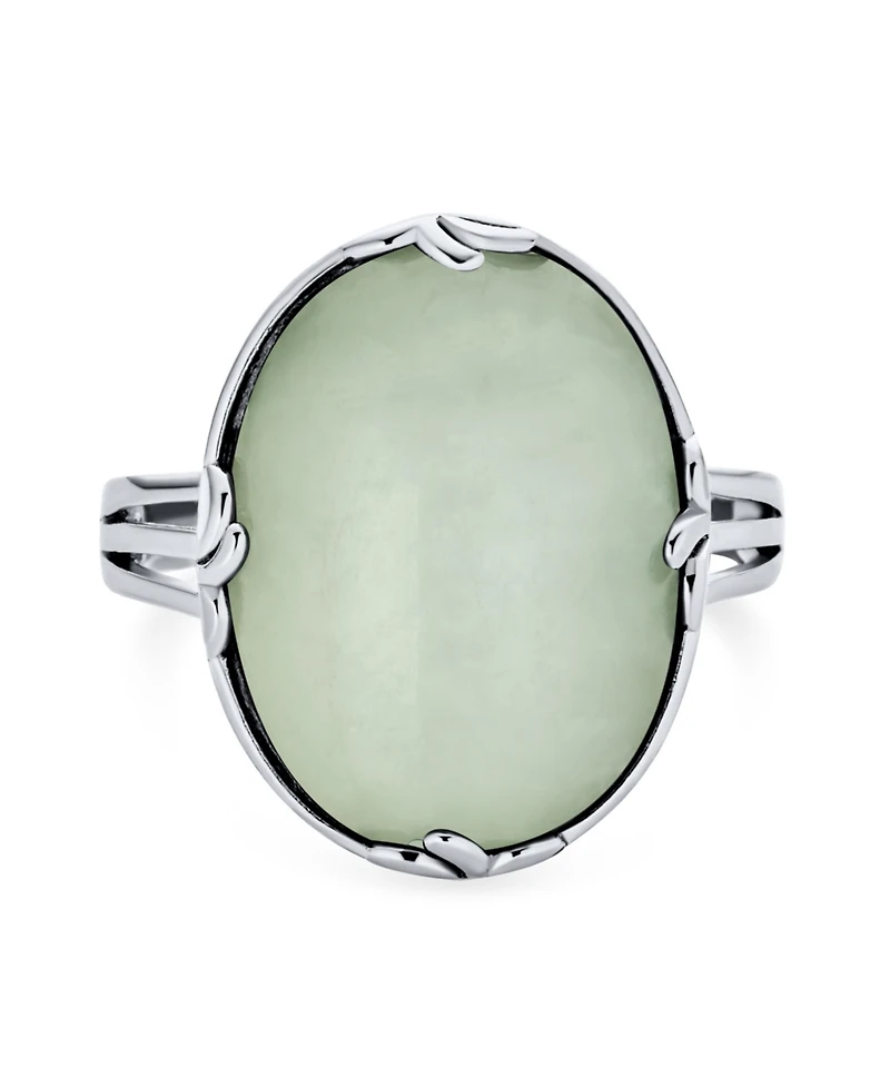 Bling Jewelry Fleur Dis Lis Large Natural Stones Filigree Oval Armor Full Finger Statement Ring Oxidized .925 Sterling Silver