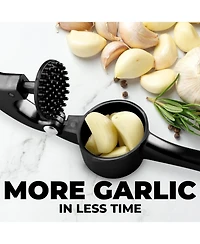 Large Premium Garlic Press Set - Bigger Bowl for