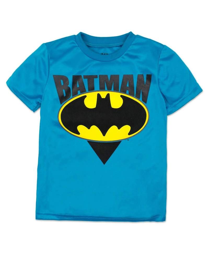 Dc Comics Little Boys Justice League Batman Graphic T-Shirt Sleeveless and Shorts 3 Piece Outfit Set to