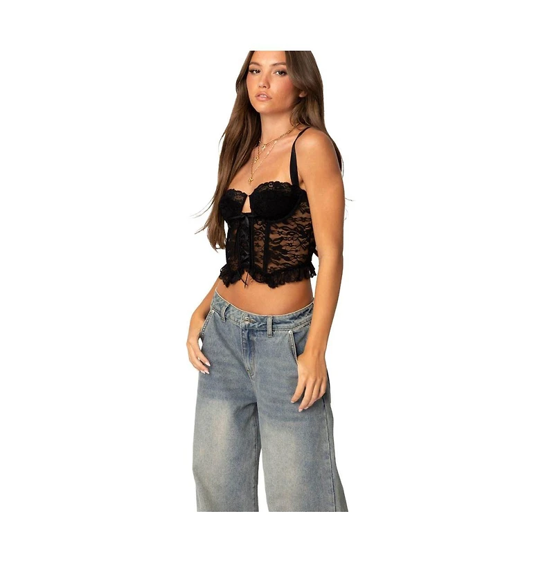 Edikted Women's Josslyn Sheer Lace Corset